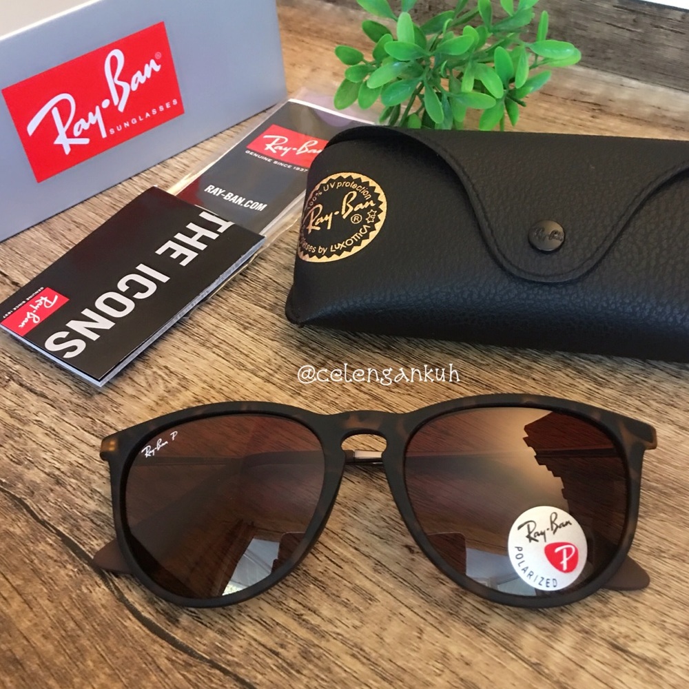 Ray-ban Erika Tortoise Matte Polarized NEW - Picture 7 of 8